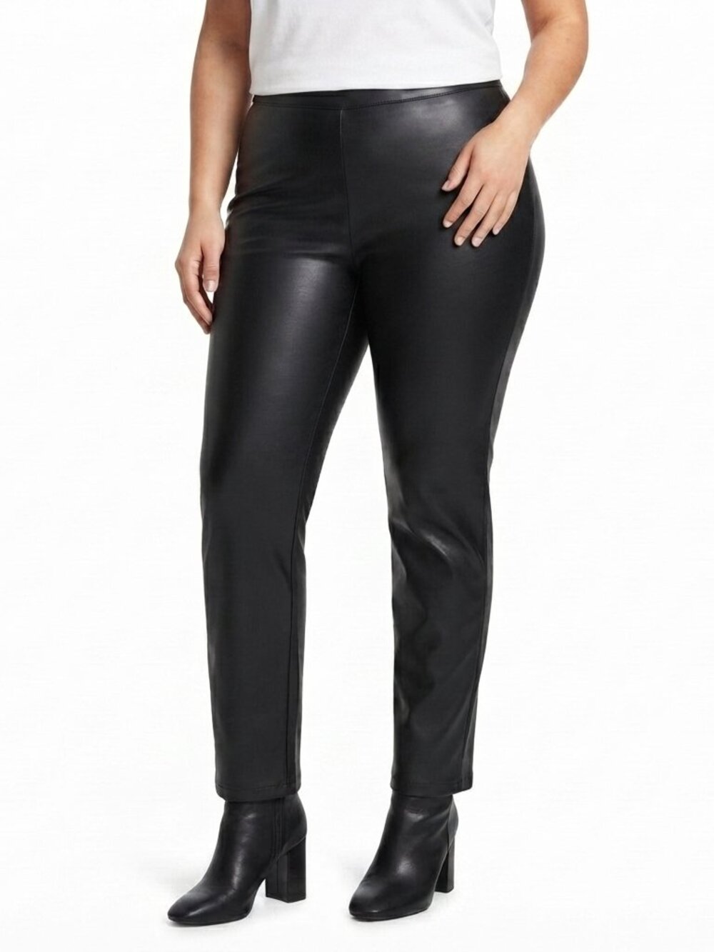 H Halston Faux Leather Pull On Skinny Pant NEW- Sz. XL